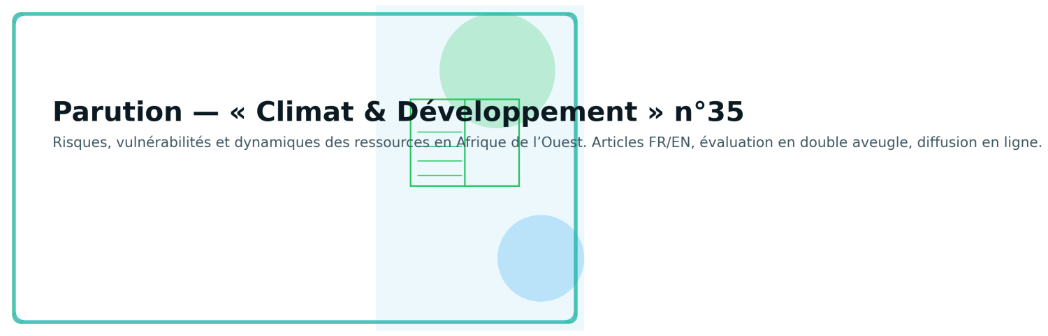 Couverture Climat & Développement n°35